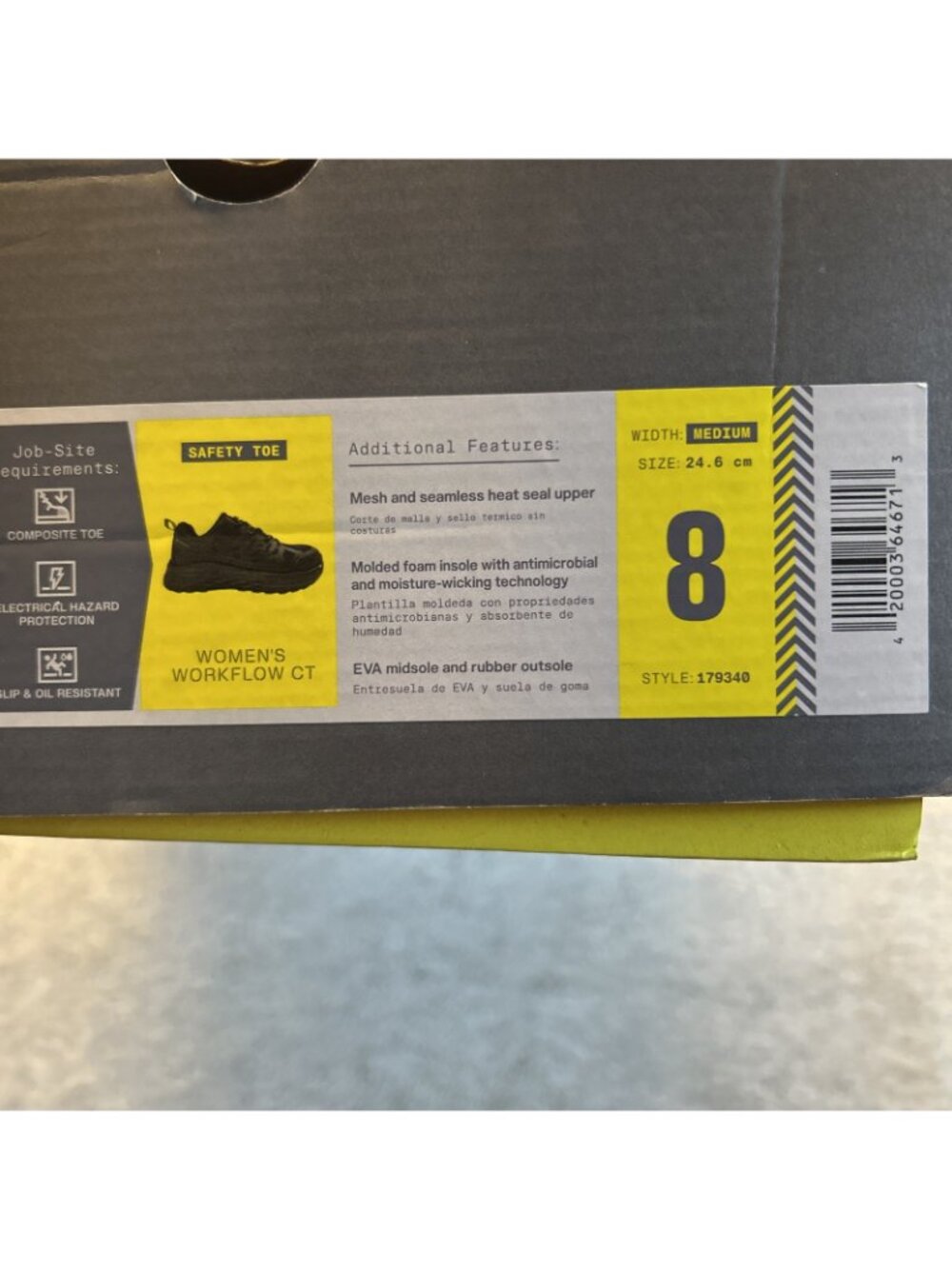 Brazos Women Composite/Safety Toe Work Shoes SZ 8 Black Slip Resistant NEW - Picture 9 of 9